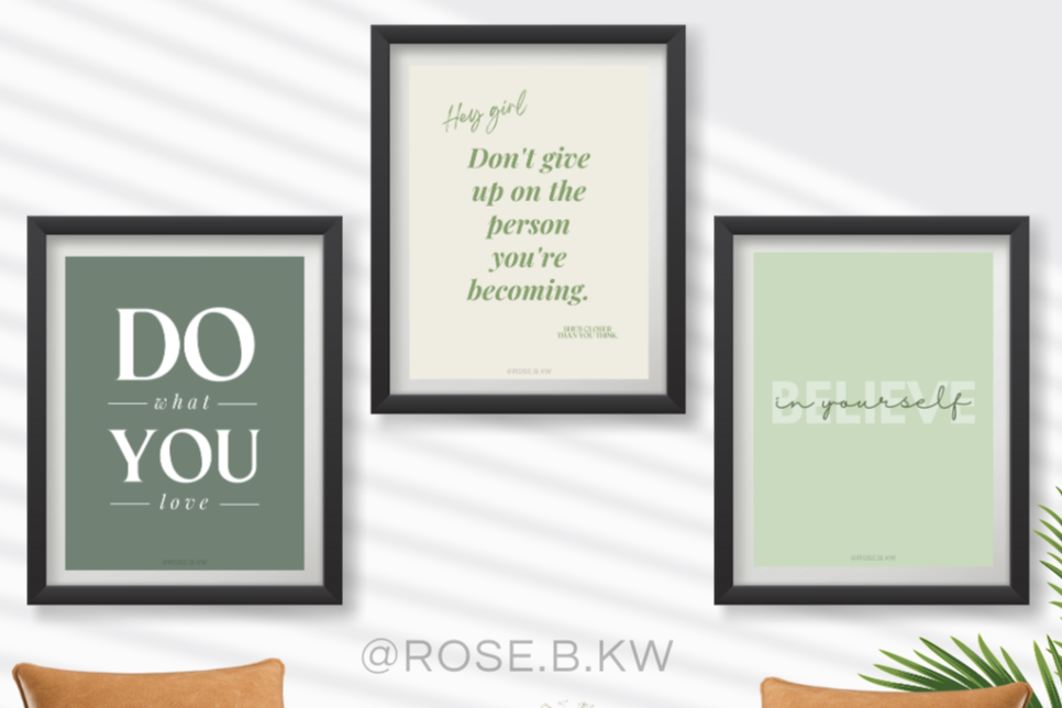 Cozy Green – 3pcs Digital Wall Art Bundle